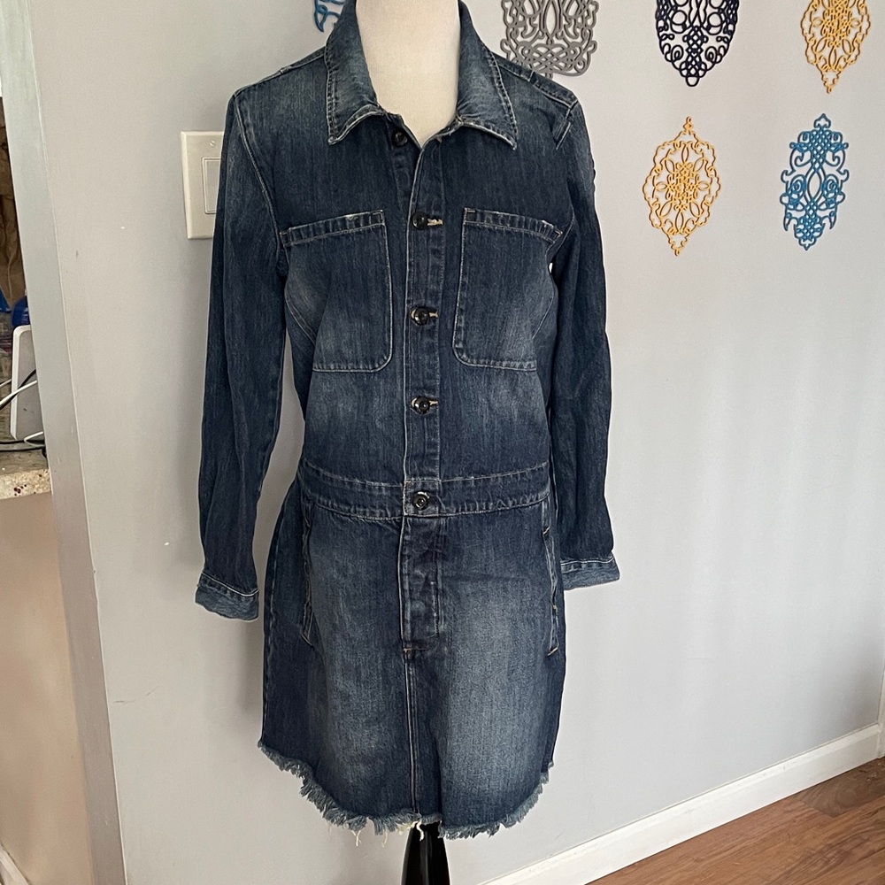 Lucky Brand Denim Long Sleeve Dress size medium
